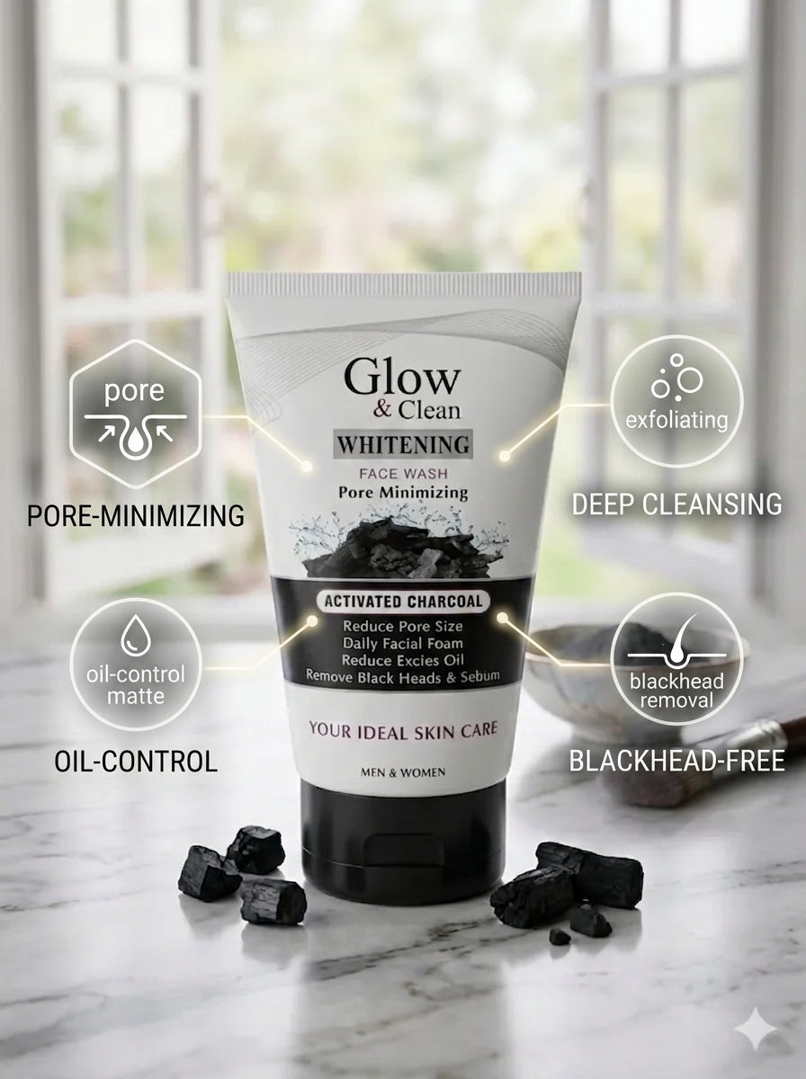 Glow & Clean Whitening Activated Charcoal Face Wash