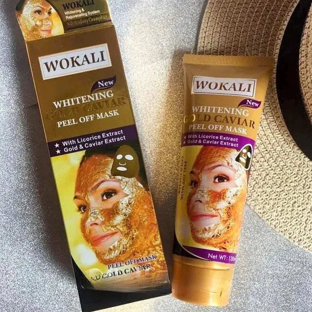 ✨ Wokali Whitening Gold Caviar Peel-Off Mask – 130ml ✨