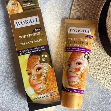 ✨ Wokali Whitening Gold Caviar Peel-Off Mask – 130ml ✨